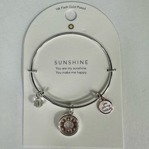 NWT Sunshine Charm Bangle - 14K Flash Gold Plated